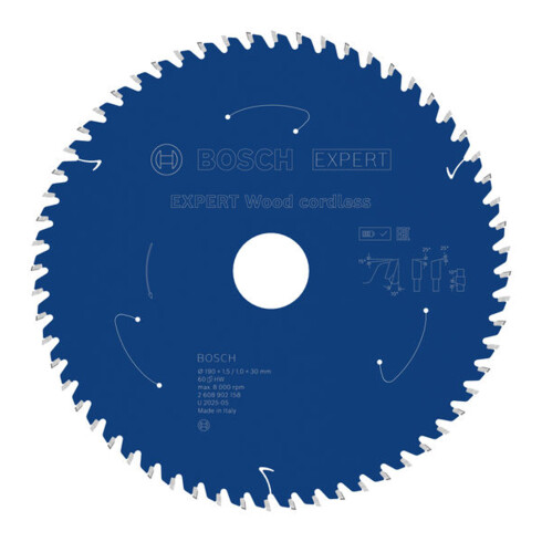 Bosch EXPERT Wood Kreissägeblatt, 190x30 mm, Z60
