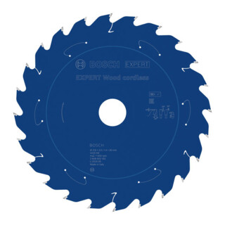 Bosch EXPERT Wood Kreissägeblatt, 216x1,7x30 mm, Z24, Zahnwinkel 25°