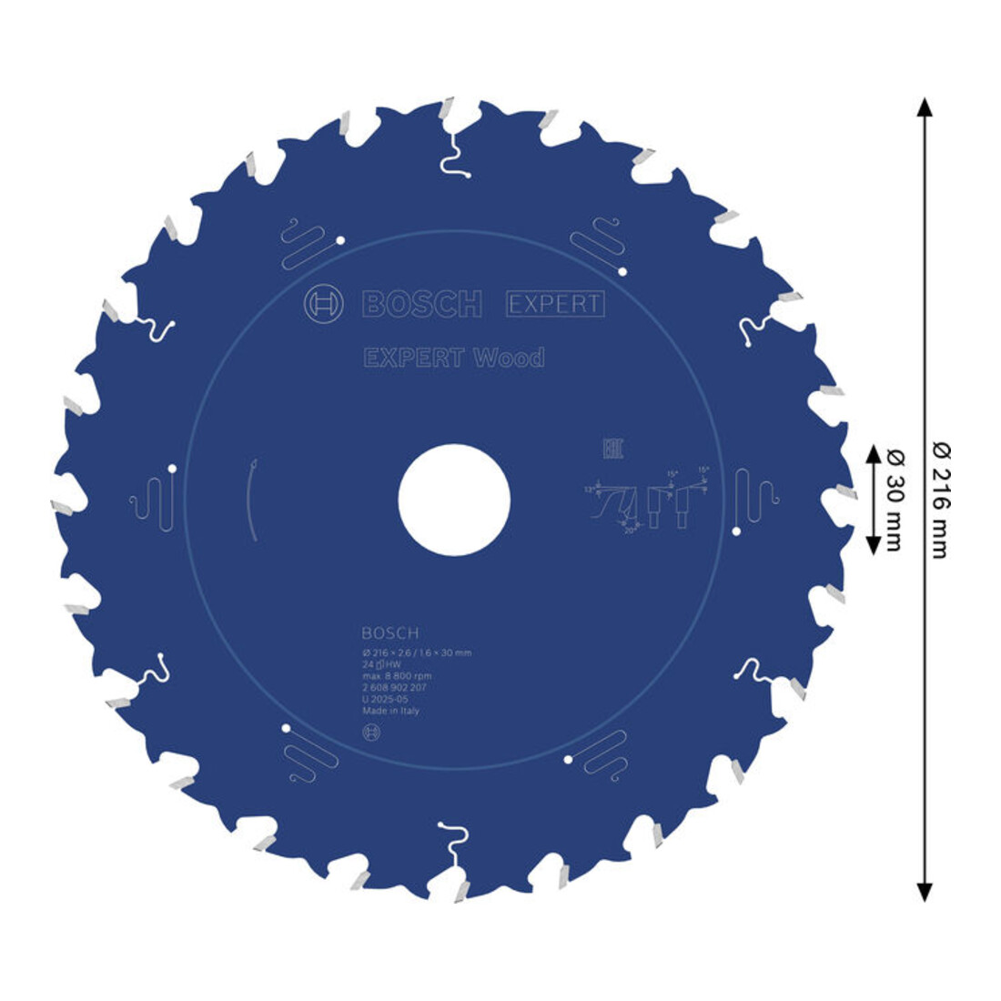 Bosch EXPERT Wood Kreissägeblatt, 216x30 mm, Z24