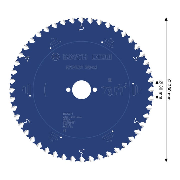 Bosch EXPERT Wood Kreissägeblatt, 230x30 mm, Z48