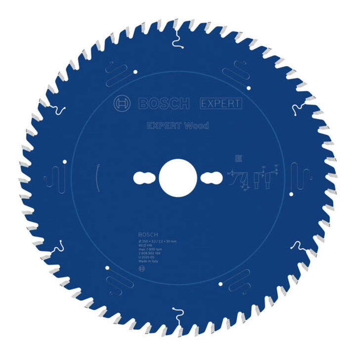 Bosch EXPERT Wood Kreissägeblatt, 250x3,2x30 mm, Z60