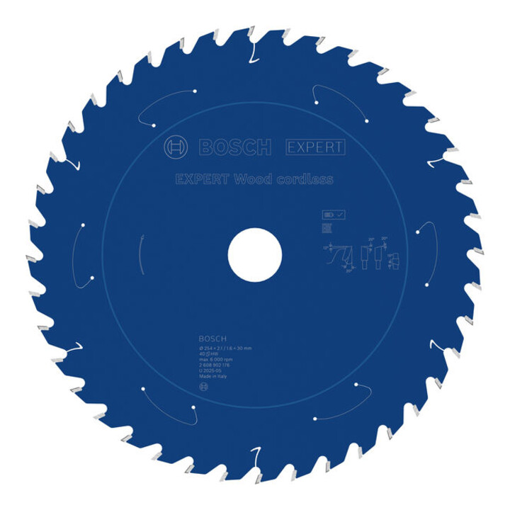 Bosch EXPERT Wood Kreissägeblatt, 254x2,1x30 mm, Z40