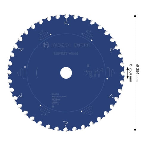 Bosch EXPERT Wood Kreissägeblatt, 254x25,4 mm, Z40