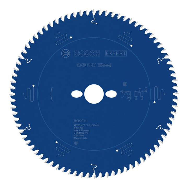 Bosch EXPERT Wood Kreissägeblatt, 260x30 mm, Z80