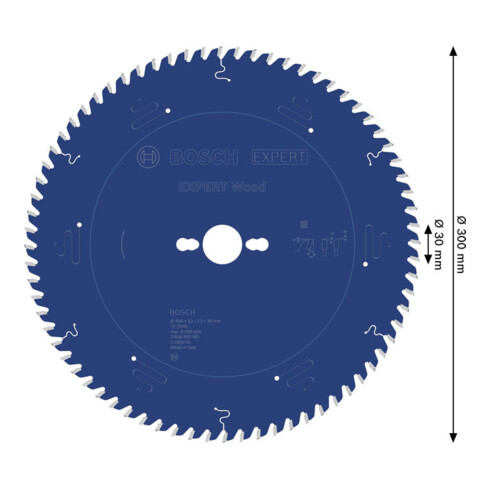 Bosch EXPERT Wood Kreissägeblatt, 300x3,2x30 mm, Z72