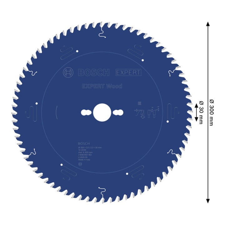 Bosch EXPERT Wood Kreissägeblatt, 300x3,2x30 mm, Z72