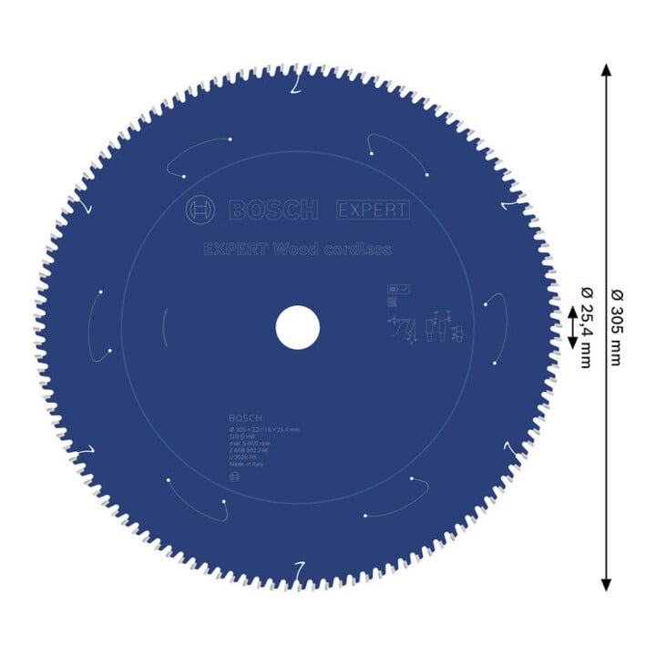 Bosch EXPERT Wood Kreissägeblatt, 305x25,4 mm, Z120