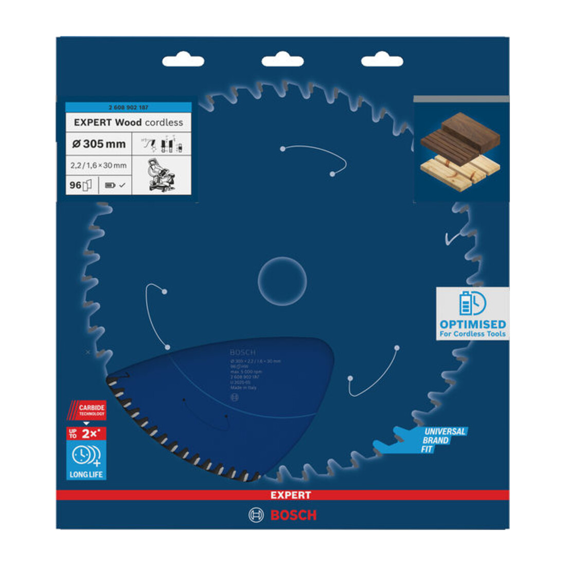 Bosch EXPERT Wood Kreissägeblatt, 305x30 mm, Z96