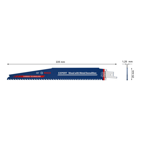Bosch Expert "Wood with Metal Demolition" S 1167 XHM reciprozaagblad
