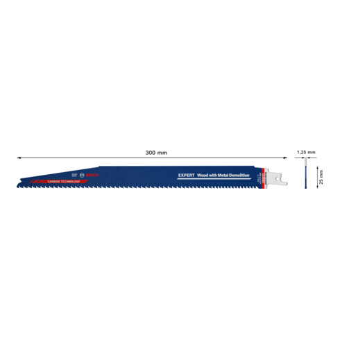 Bosch Expert ‘Wood with Metal Demolition’ S 1267 XHM Säbelsägeblatt