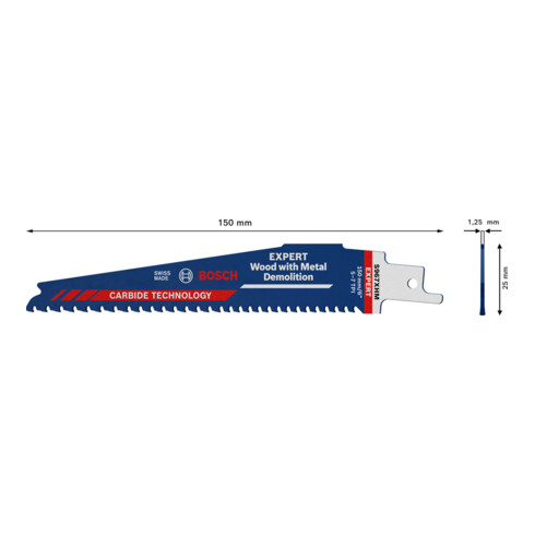 Bosch Expert ‘Wood with Metal Demolition’ S 967 XHM Säbelsägeblatt