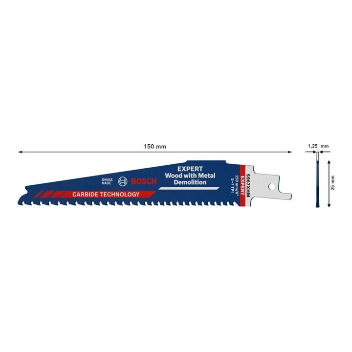 Bosch Expert ‘Wood with Metal Demolition’ S 967 XHM Säbelsägeblatt