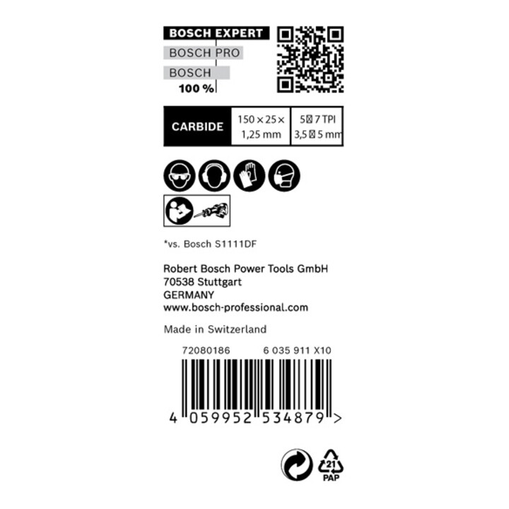Bosch Expert ‘Wood with Metal Demolition’ S 967 XHM Säbelsägeblatt