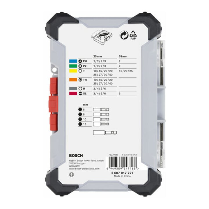 Bosch Extra Hard Schrauberbit-Set, 43‑tlg.