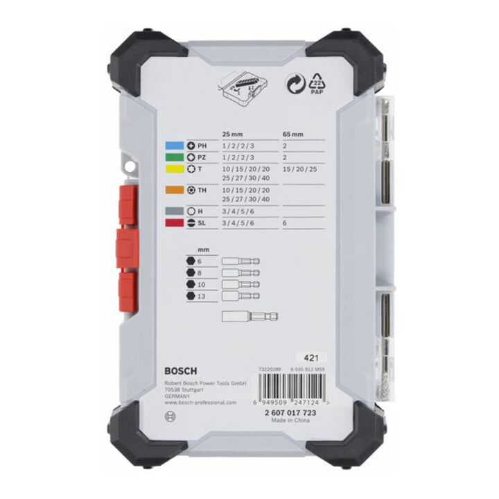 Bosch Extra Hard Schrauberbit-Set, Auststeller, 43‑tlg.