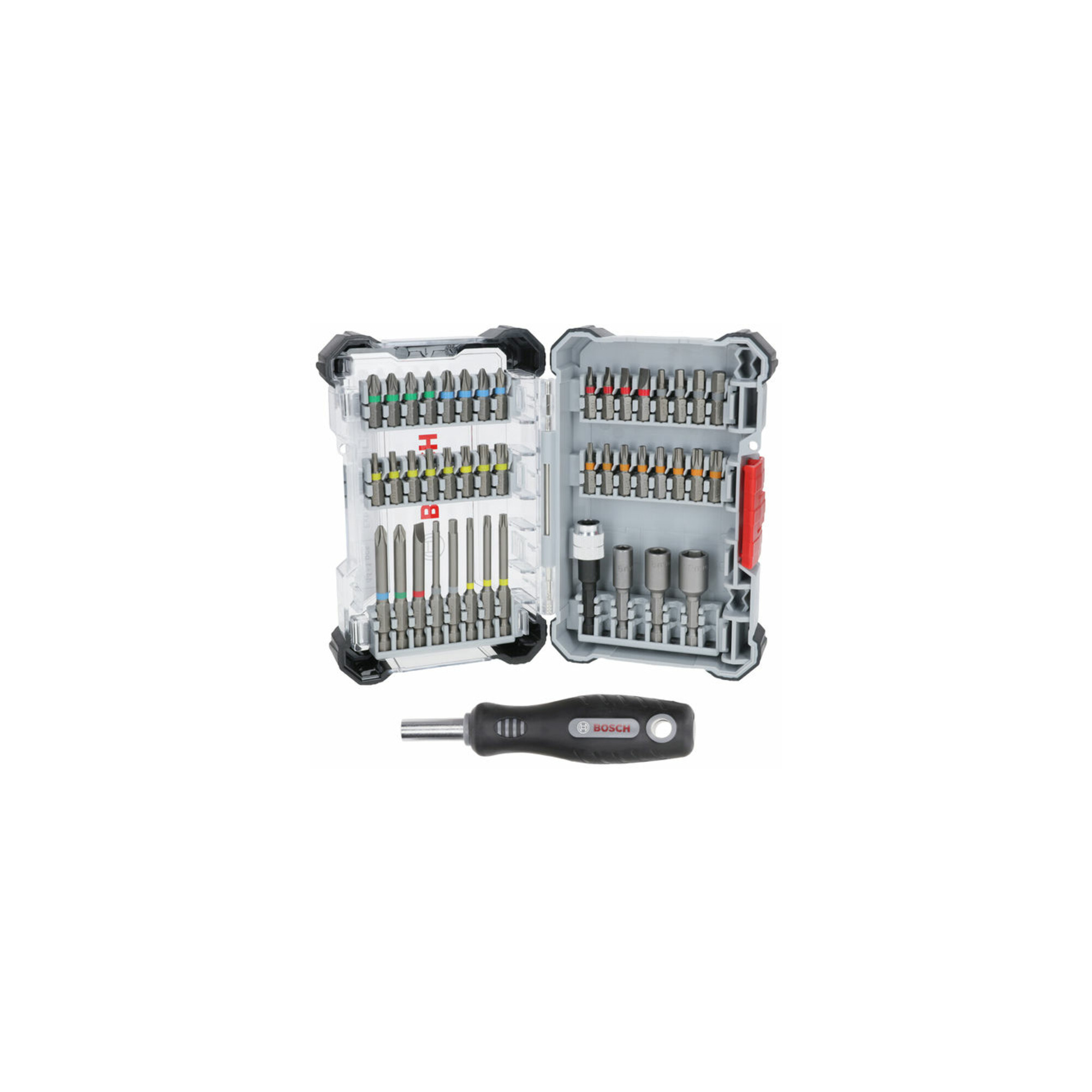 Bosch Extra Hard Schrauberbit-Set, Auststeller, 44+1‐tlg.