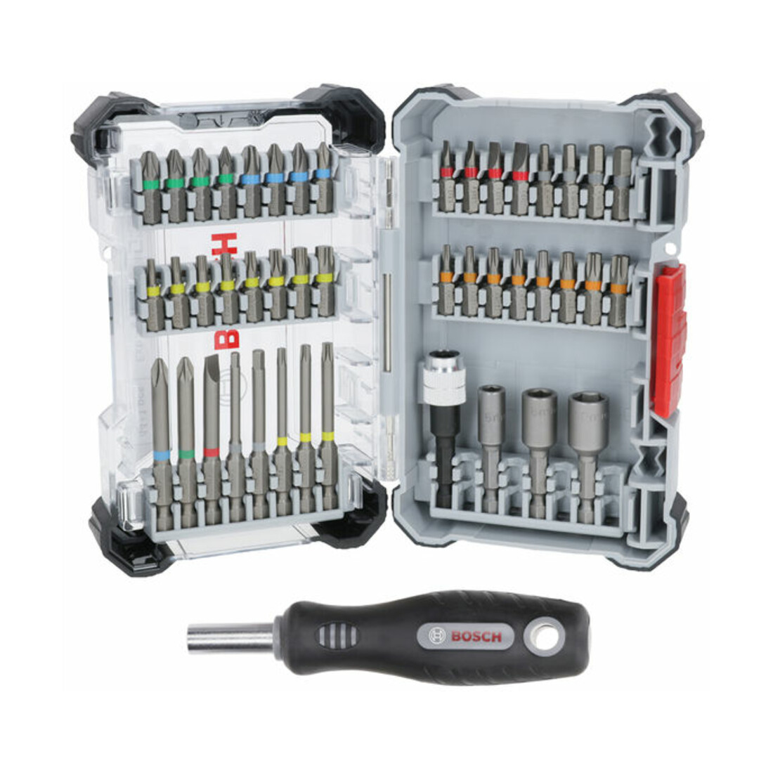 Bosch Extra Hard Schrauberbit-Set, Auststeller, 44+1‑tlg.