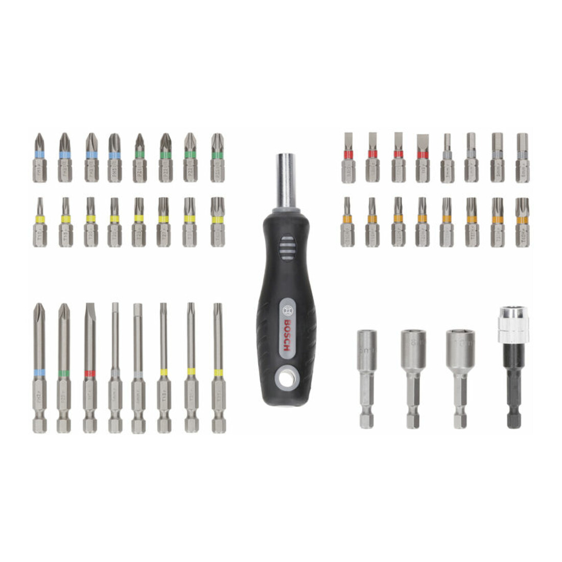 Bosch Extra Hard Schrauberbit-Set, Auststeller, 44+1‑tlg.