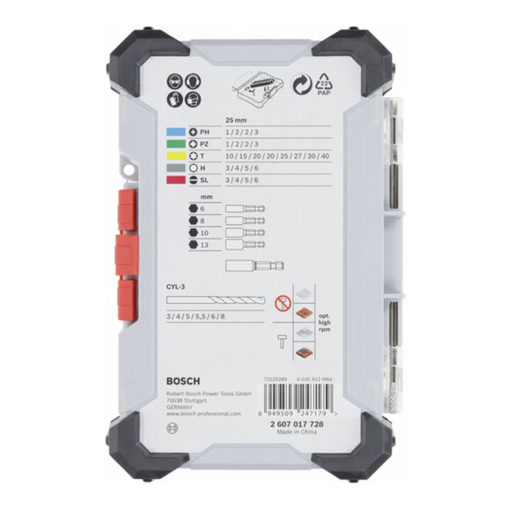 Bosch Extra Hard Schrauberbit‑ und CYL-3 Bohrer-Set, 35‑tlg.