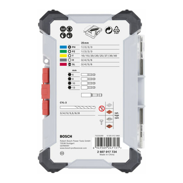 Bosch Extra Hard Schrauberbit‑ und CYL-3 Bohrer-Set, Aufsteller, 35‑tlg.