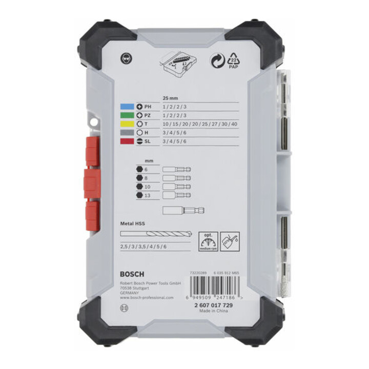 Bosch Extra Hard Schrauberbit‑ und Metal HSS Bohrer-Set, 35‑tlg.