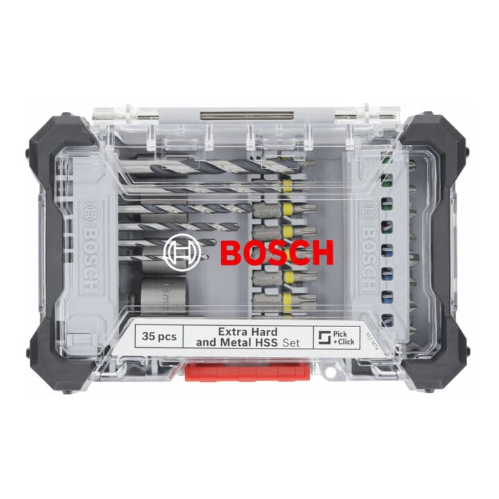 Bosch Extra Hard Schrauberbit‑ und Metal HSS Bohrer-Set, Aufsteller, 35‑tlg.