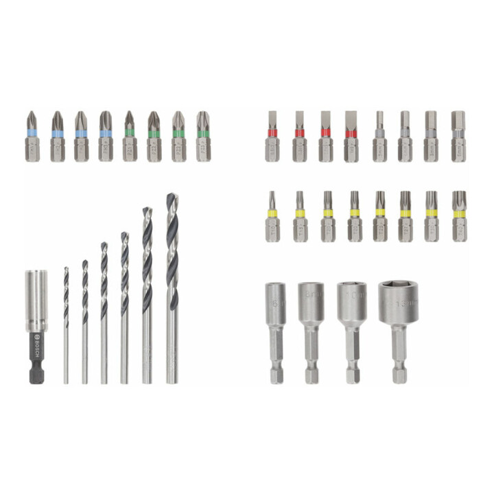 Bosch Extra Hard Schrauberbit‑ und Metal HSS Bohrer-Set, Aufsteller, 35‑tlg.