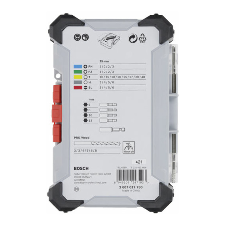 Bosch Extra Hard Schrauberbit‑ und PRO Wood Bohrer-Set, 35‑tlg.