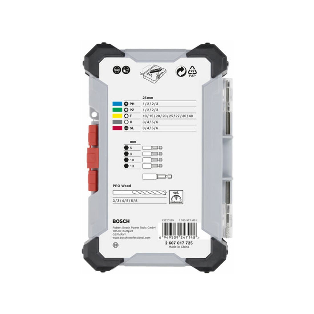 Bosch Extra Hard Schrauberbit‑ und PRO Wood Bohrer-Set, Aufsteller, 35‑tlg.