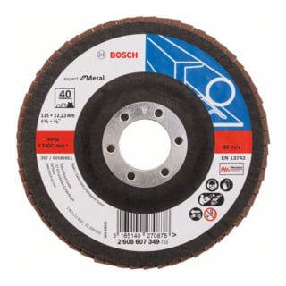 Bosch Fächerschleifscheibe X551 Expert for Metal, gerade, Glasgewebe