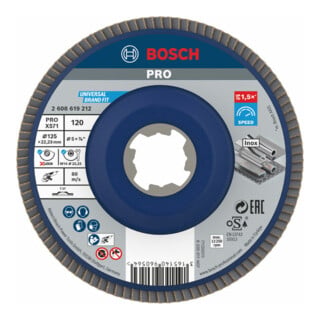 Bosch Fächerschleifscheibe X571 Best for Metal gerade X-LOCK