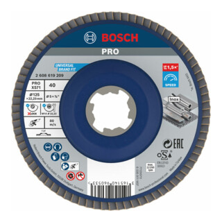 Bosch Fächerschleifscheibe X571 Best for Metal gerade X-LOCK