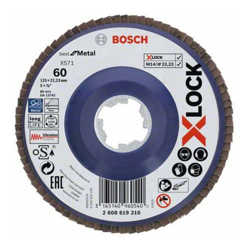 Bosch Fächerschleifscheibe X571 Best for Metal gerade X-LOCK