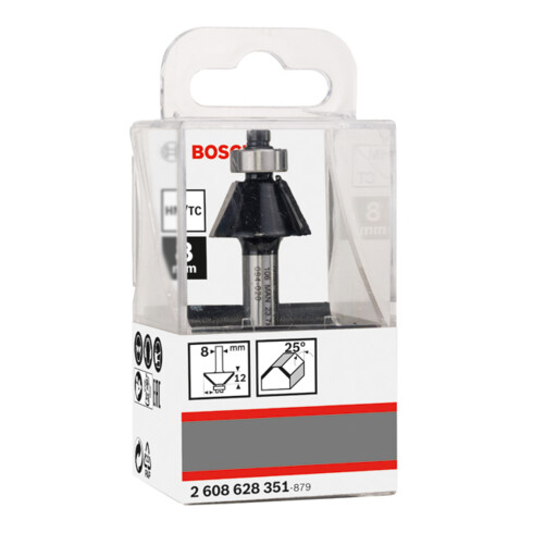 Bosch Fase-/Bündigfräser 8 mm D1 23,7 mm B 5,5 mm L 12 mm G 54 mm 25°
