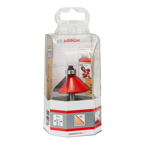 Bosch Fasefräser 8 mm D 44 mm L 18,5 mm G 61 mm