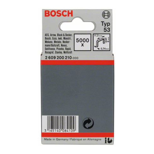 Bosch Feindrahtklammer Typ 53 11,4 x 0,74 x 8 mm