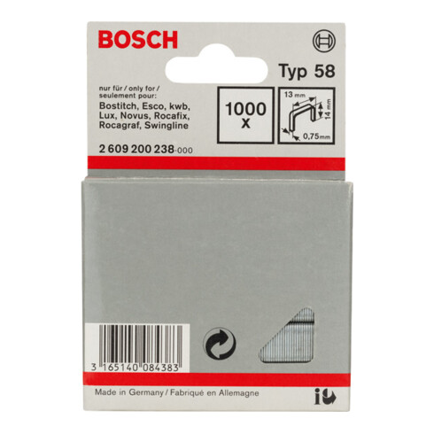 Bosch Feindrahtklammer Typ 58 13 x 0,75 x 14 mm