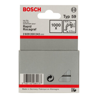Bosch Feindrahtklammer Typ 59 10,6 x 0,72 x 12 mm