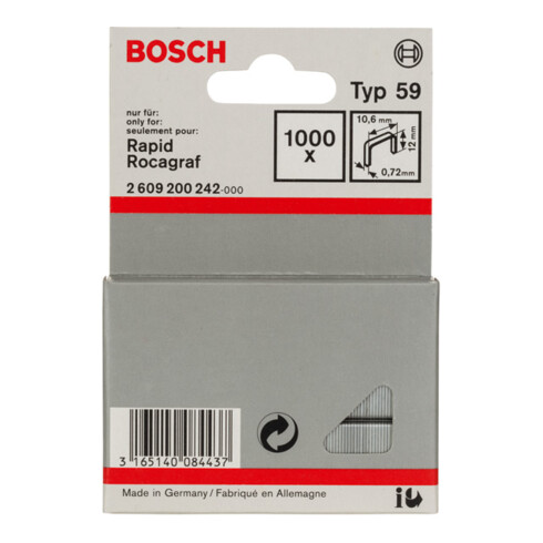 Bosch Feindrahtklammer Typ 59 10,6 x 0,72 x 12 mm