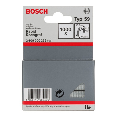 Bosch Feindrahtklammer Typ 59 10,6 x 0,72 x 6 mm