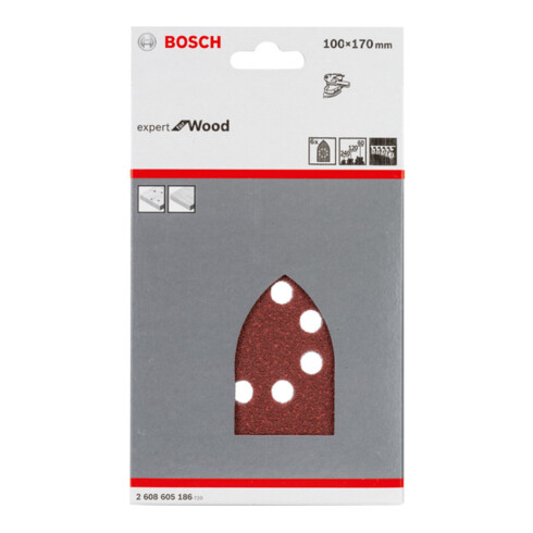 Bosch feuille abrasive C430 100 x 170 mm 60 120 120 240 8 trous velcro