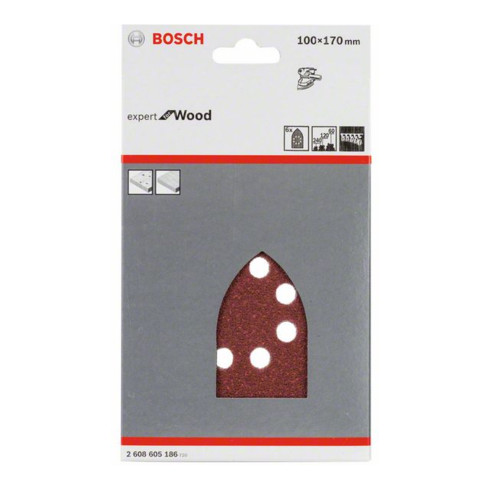 Bosch feuille abrasive C430 100 x 170 mm 60 120 120 240 8 trous velcro