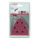 Bosch feuille abrasive C430 93 mm 60 80 80 100 120 120 180 6 trous velcro