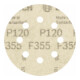 Bosch feuille abrasive F355 115 mm 120 120 8 trous velcro