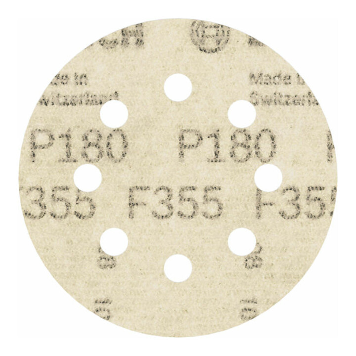 Bosch feuille abrasive F355 115 mm 180 8 trous velcro