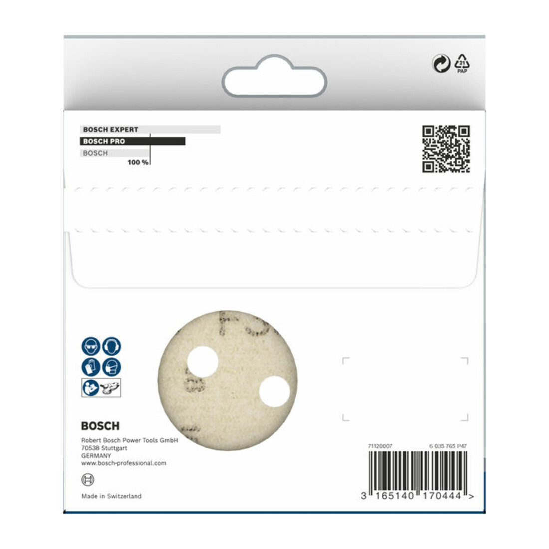 Bosch feuille abrasive F355 115 mm 180 8 trous velcro