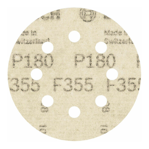 Bosch feuille abrasive F355 115 mm 180 8 trous velcro