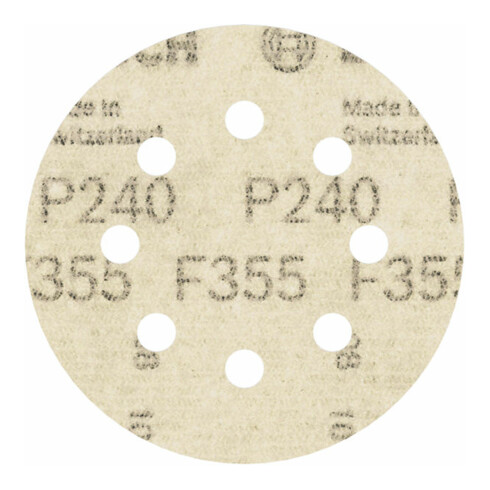 Bosch feuille abrasive F355 115 mm 240 8 trous velcro