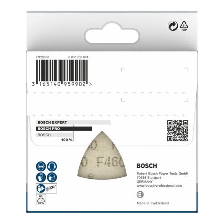 Bosch feuille abrasive F460 Best for Wood and Paint, 93 mm 180