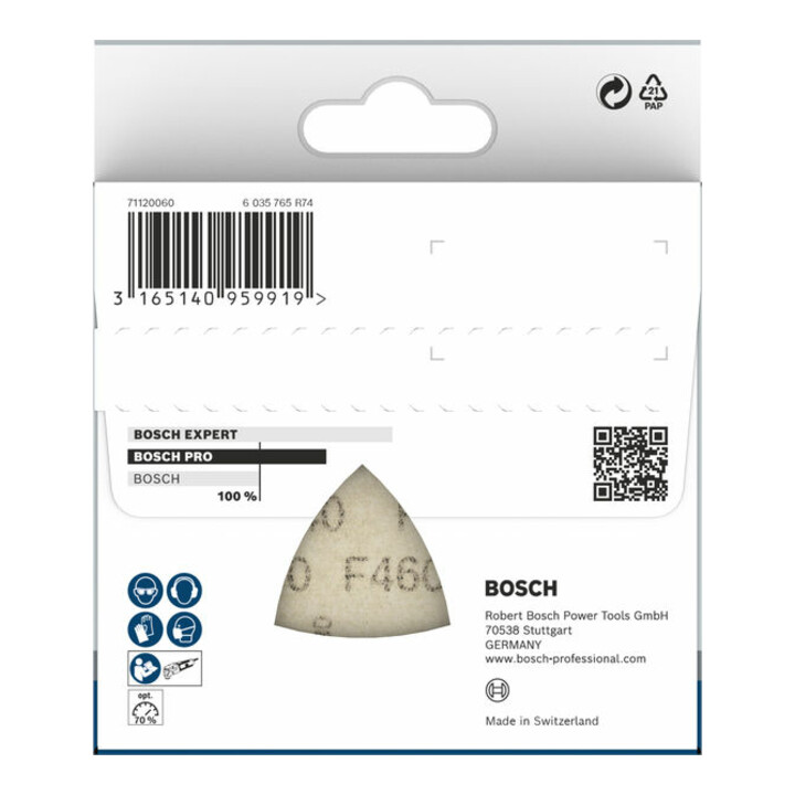 Bosch feuille abrasive F460 Best for Wood and Paint, 93 mm 240